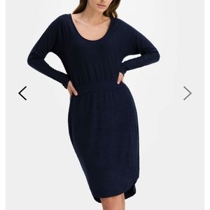 Gap CHARCOAL GRAY Long Sleeve High Low Sweatshirt Midi Dress Size Large